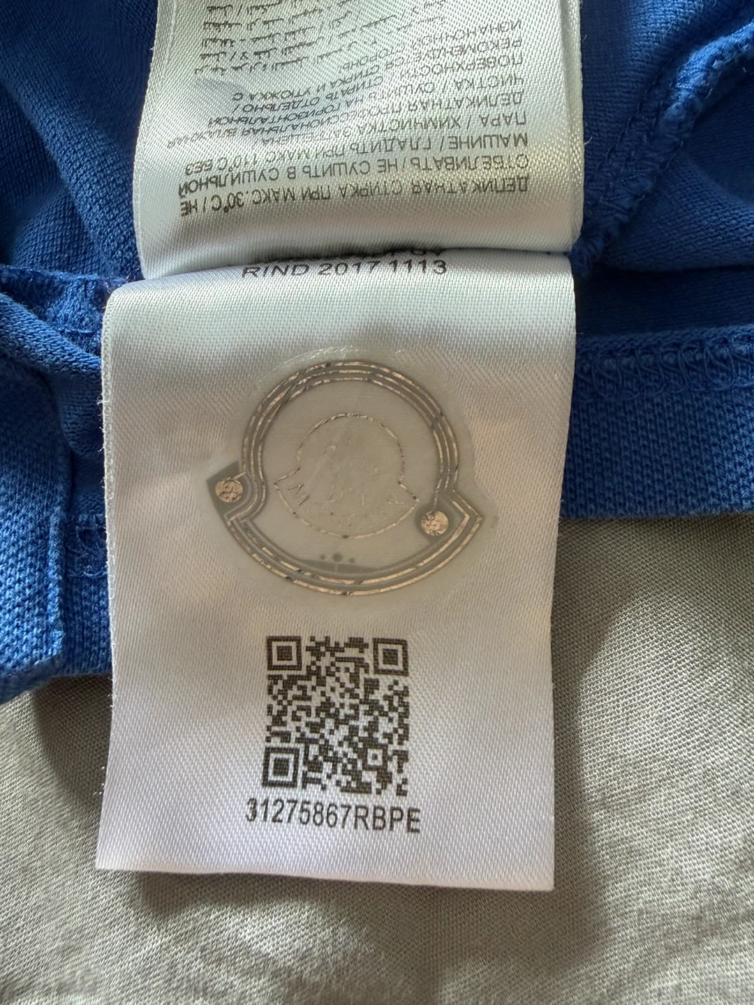 Moncler Blue Polo Shirt - photo 4
