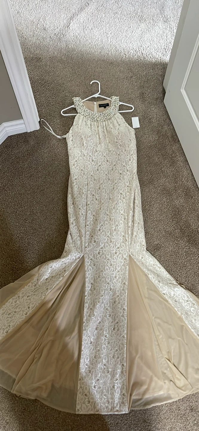 Brand New Cachet Embellished Beaded Neckline Maxi Dress - photo 2