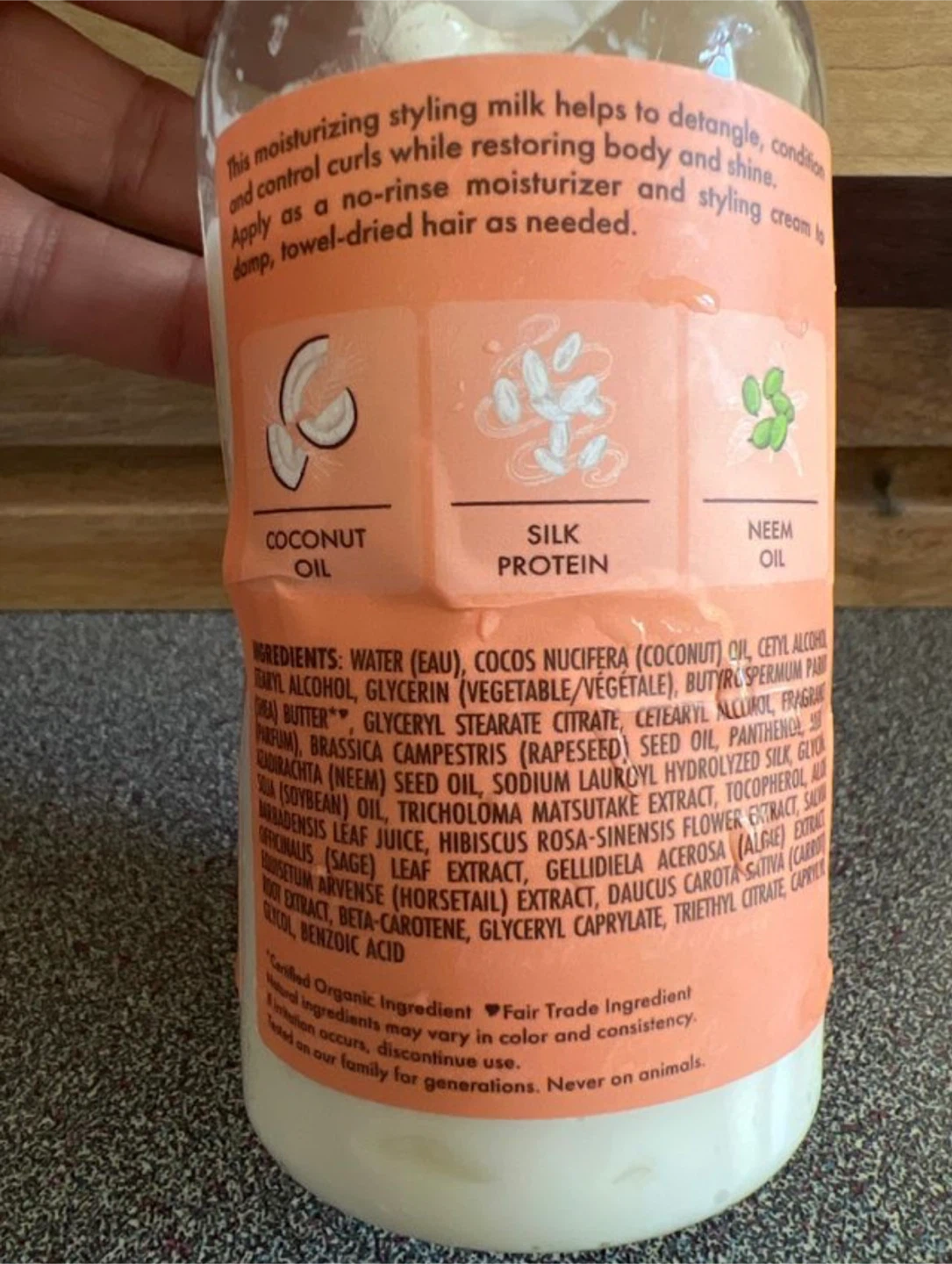 Shea Moisture Curl & Style Milk - partial bottle - photo 2