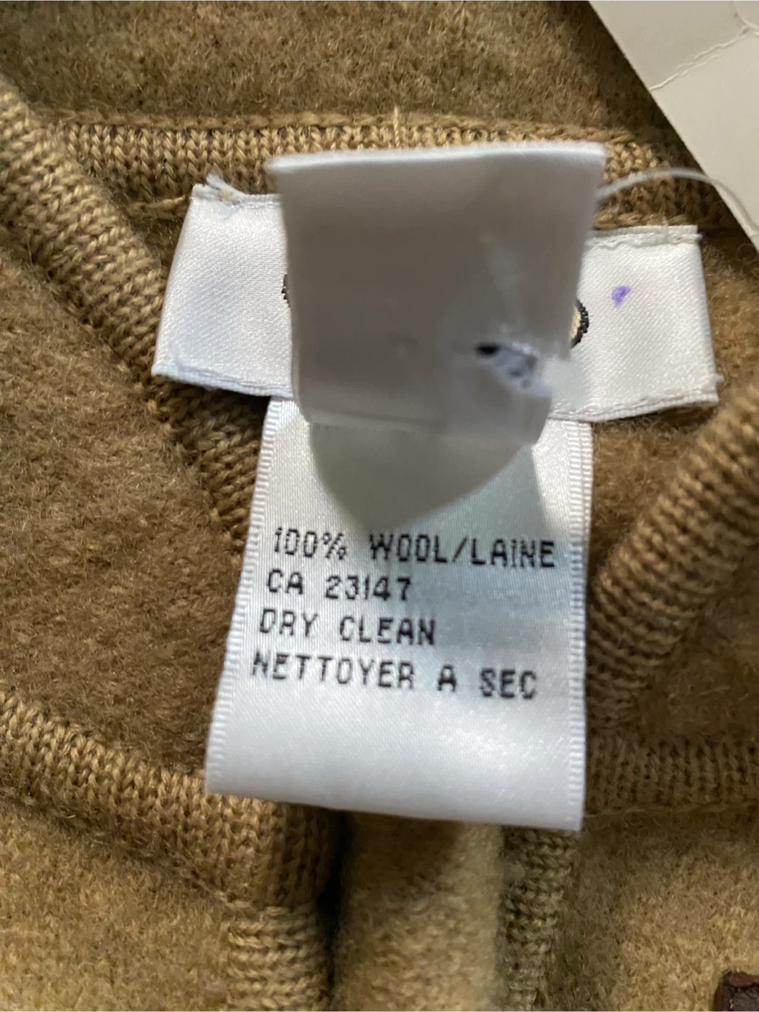 NEW Talbots Woman Wool Cape Poncho Leather Toggle Close , S/M - photo 4