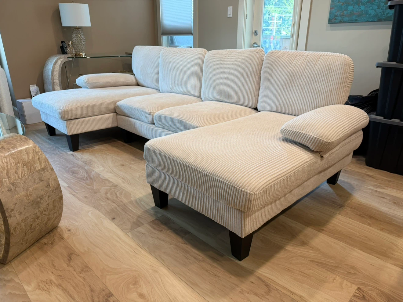 Sectional Sofa with Chaise Beige