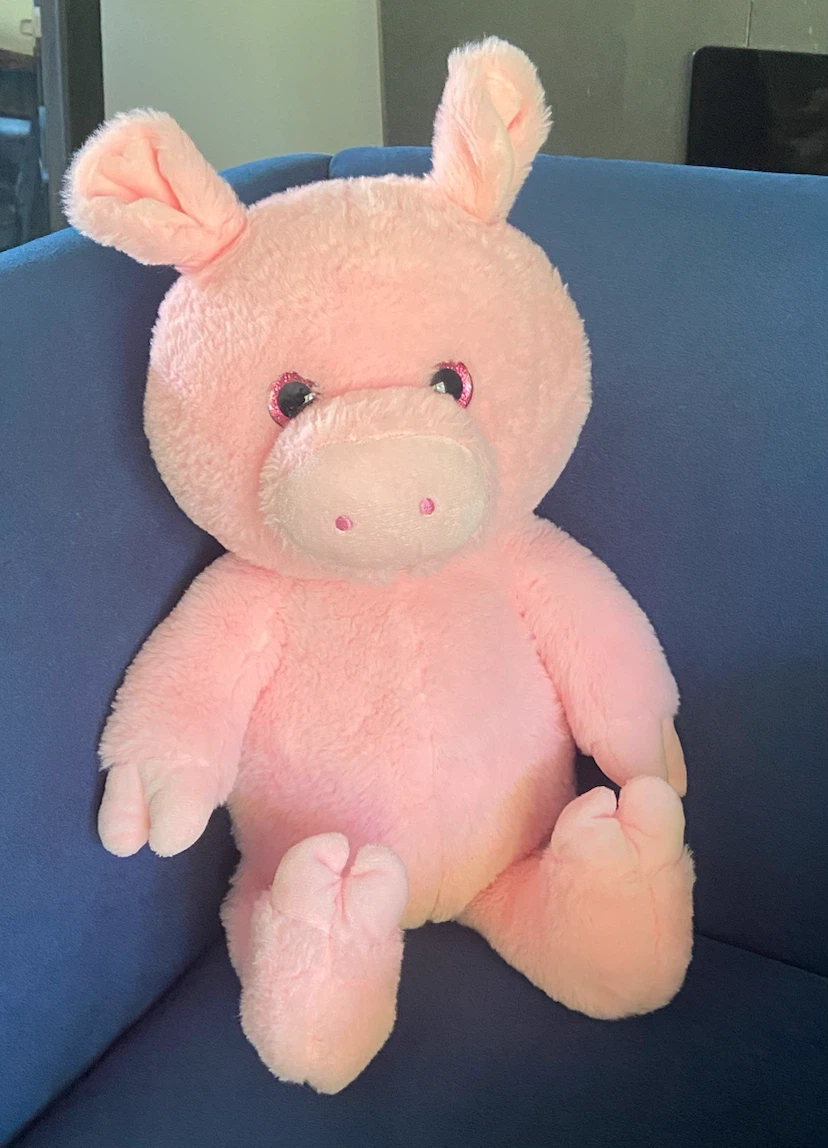 LIKE NEW: 19” Pink Pig Plush Toy