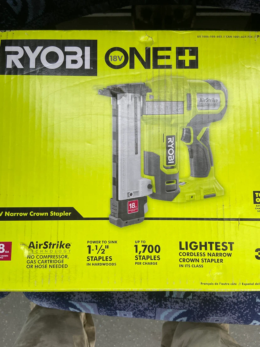 RYOBI 18V ONE+ AirStrike 18-Gauge Narrow Crown Stapler P361