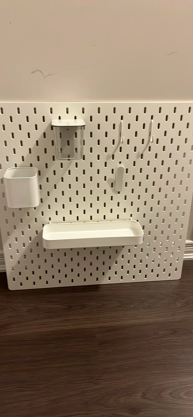 White Pegboard with Accessories
