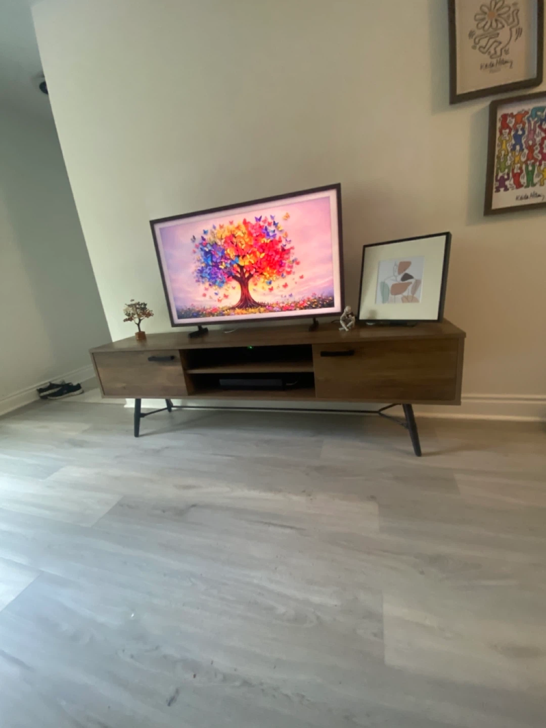 Wooden TV Stand with Storage