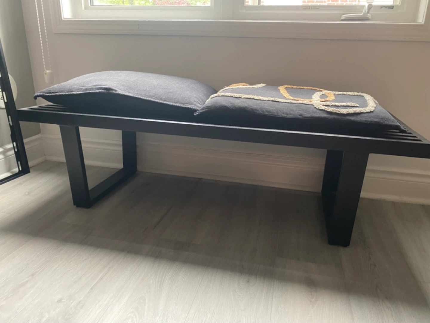 Modern Black Dining Bench