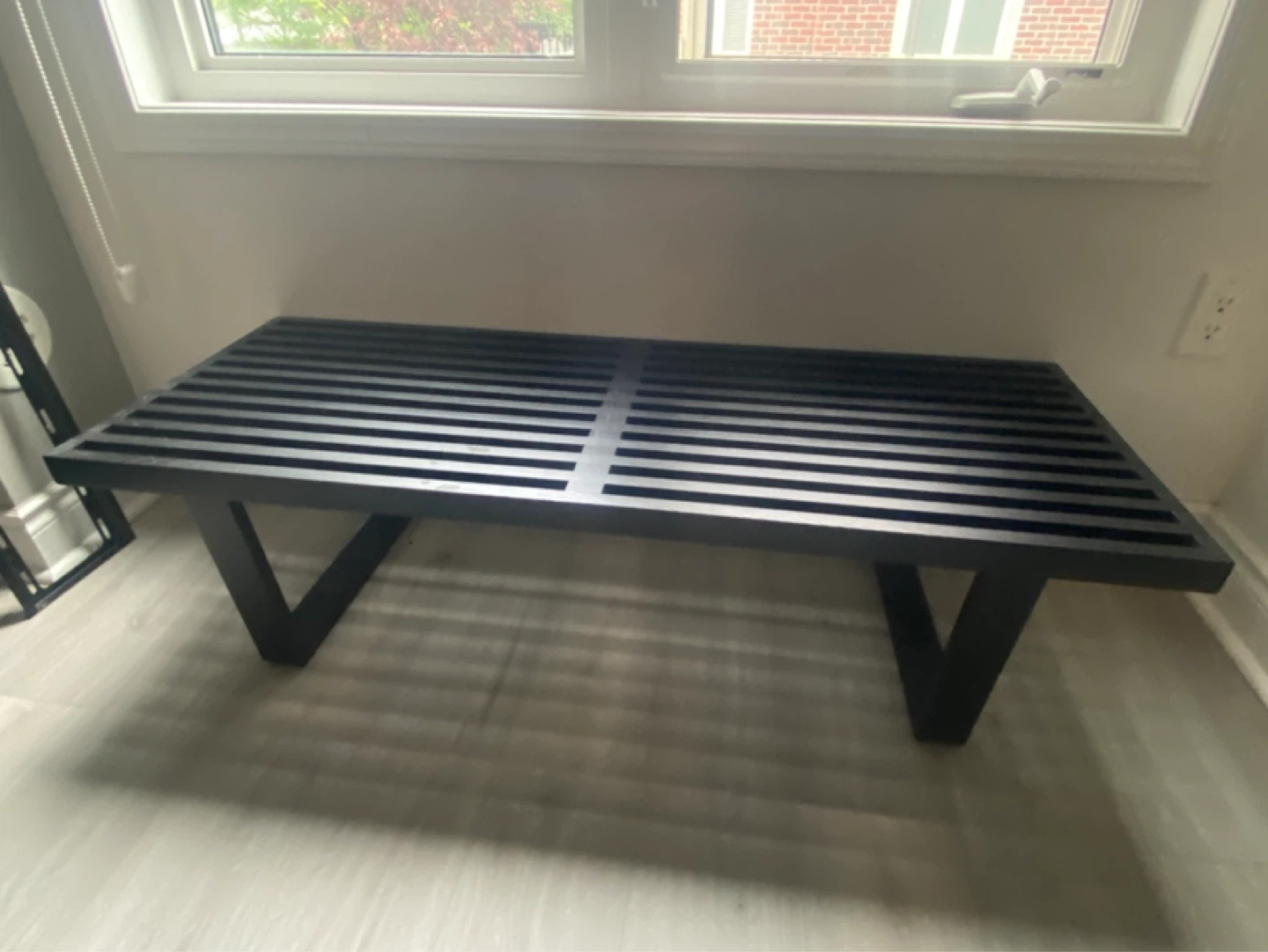 Modern Black Dining Bench - photo 2