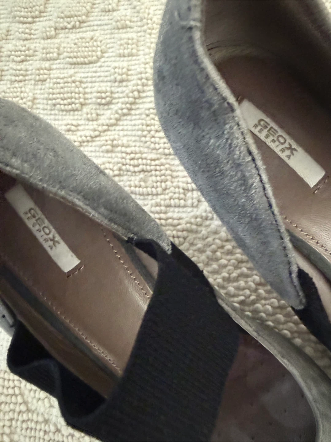 Geox Grey Suede Heeled Mary Jane Shoes - photo 3