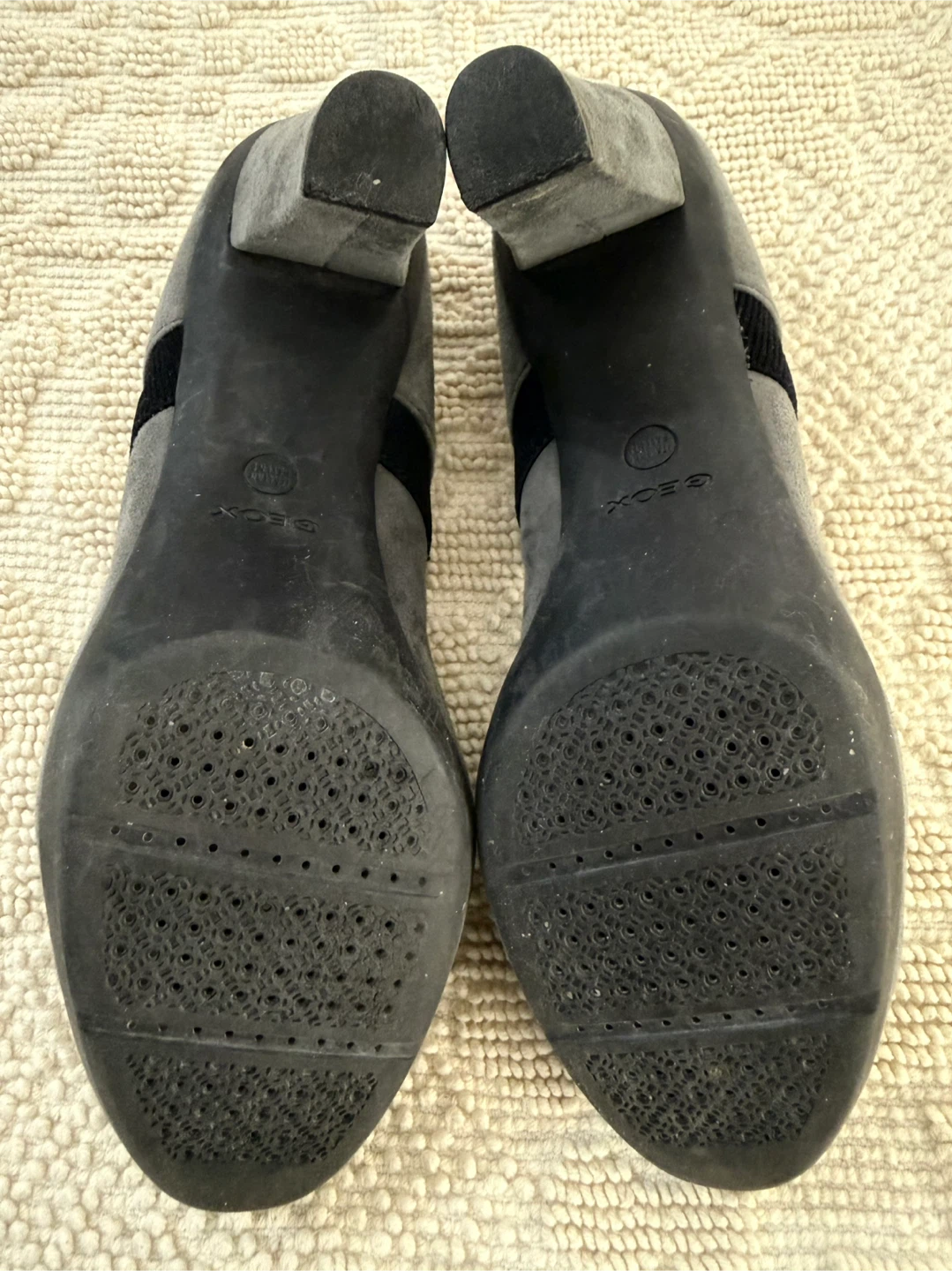 Geox Grey Suede Heeled Mary Jane Shoes - photo 5
