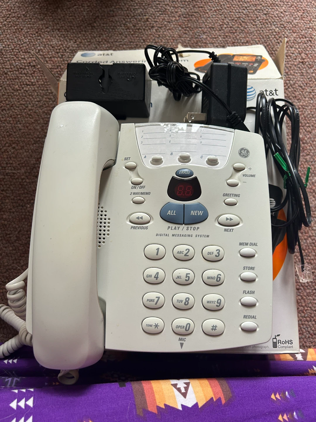 GE Digital Answering System Telephone