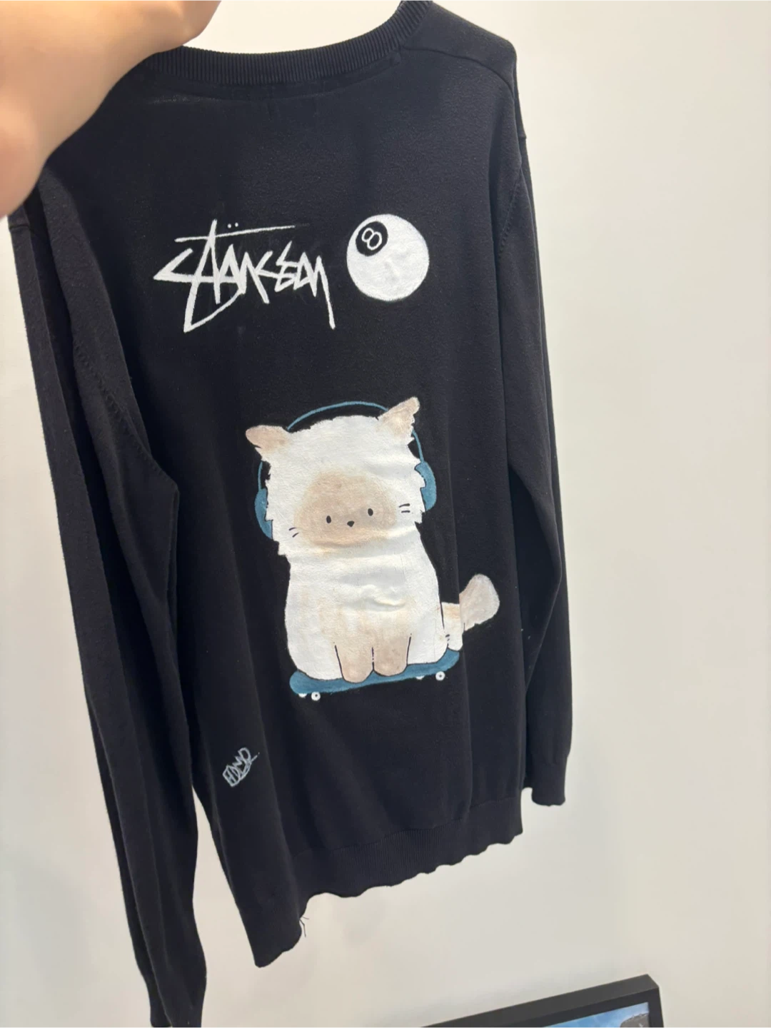 Painting hand made Stussy Sweater