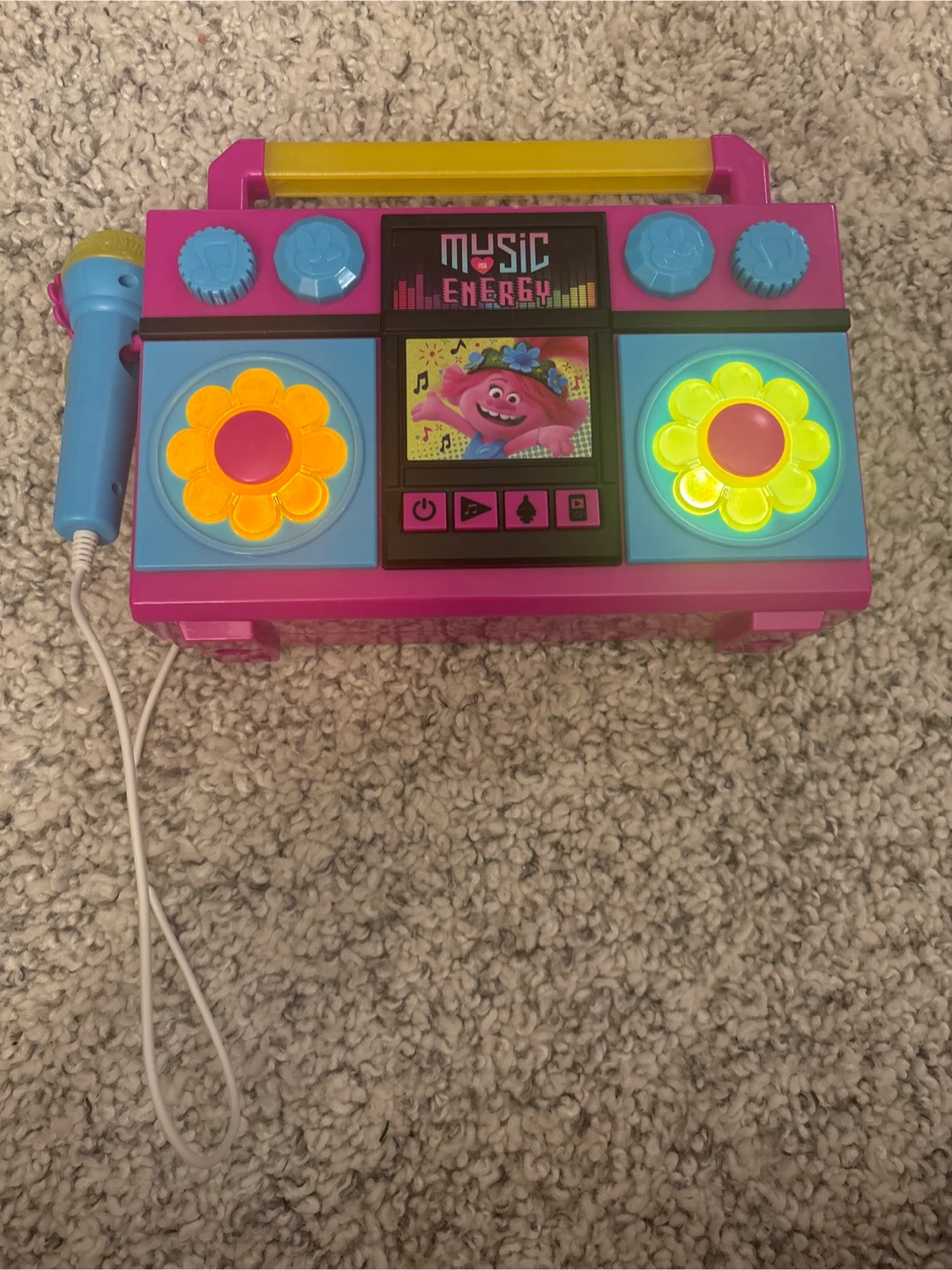 Trolls Music Energy Karaoke Boombox with Microphone