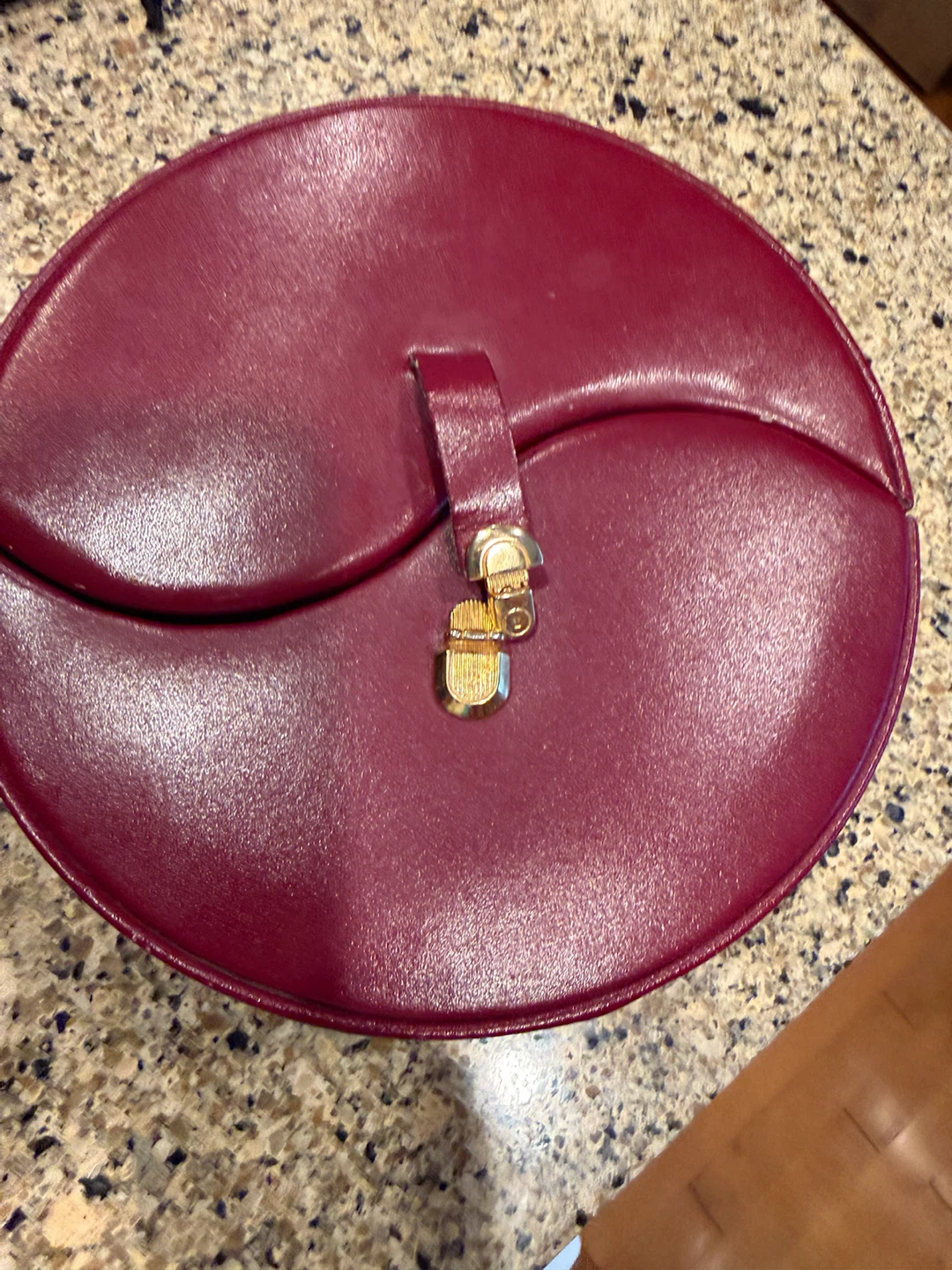 Maroon Leather Jewellery Box - photo 2