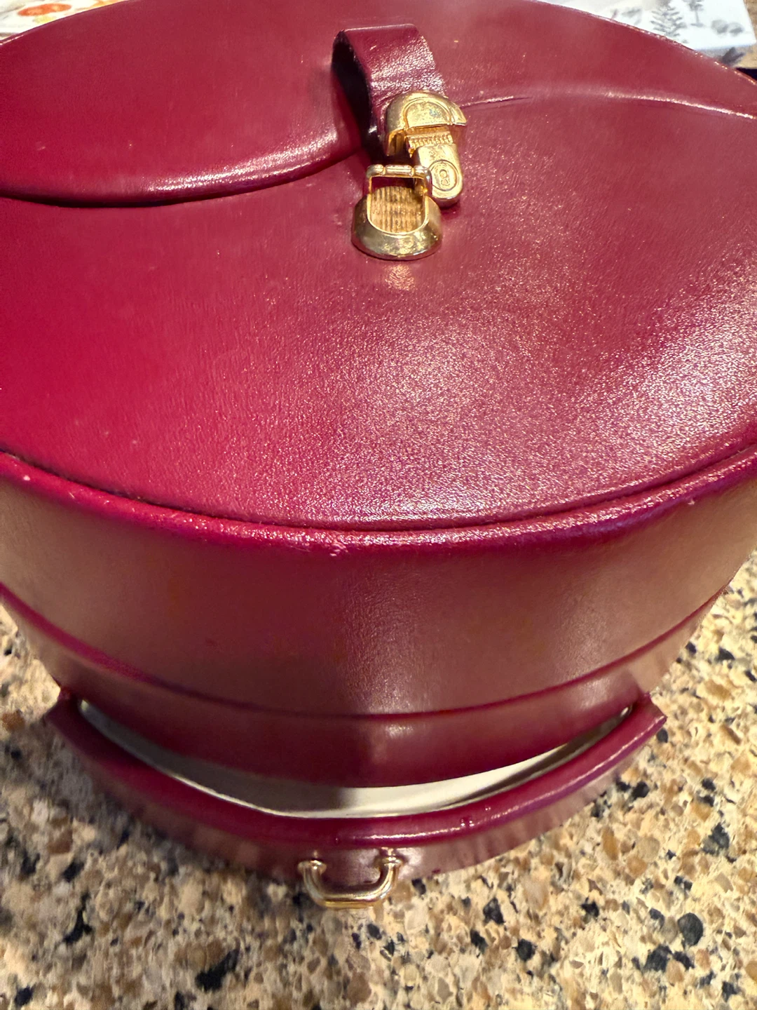 Maroon Leather Jewellery Box - photo 5
