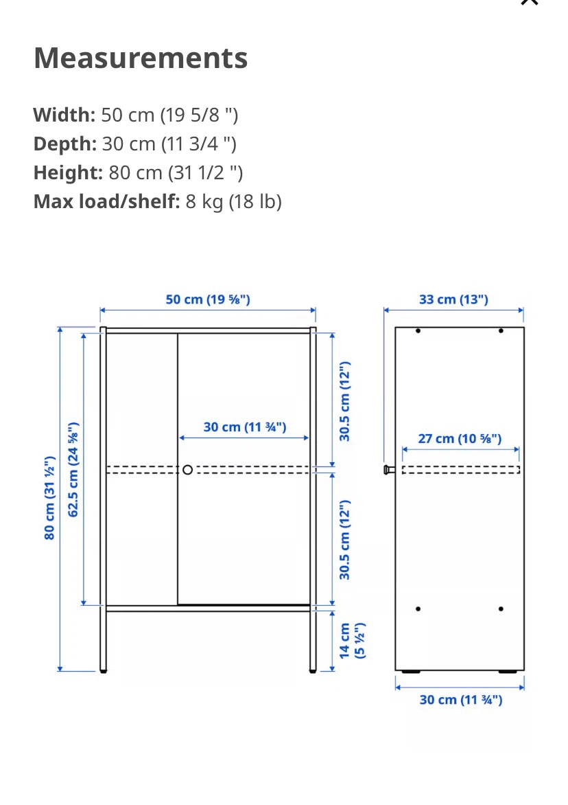White Two-Door Storage Cabinet - photo 3