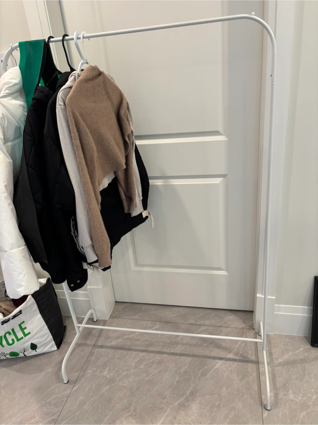 White Metal Garment Rack