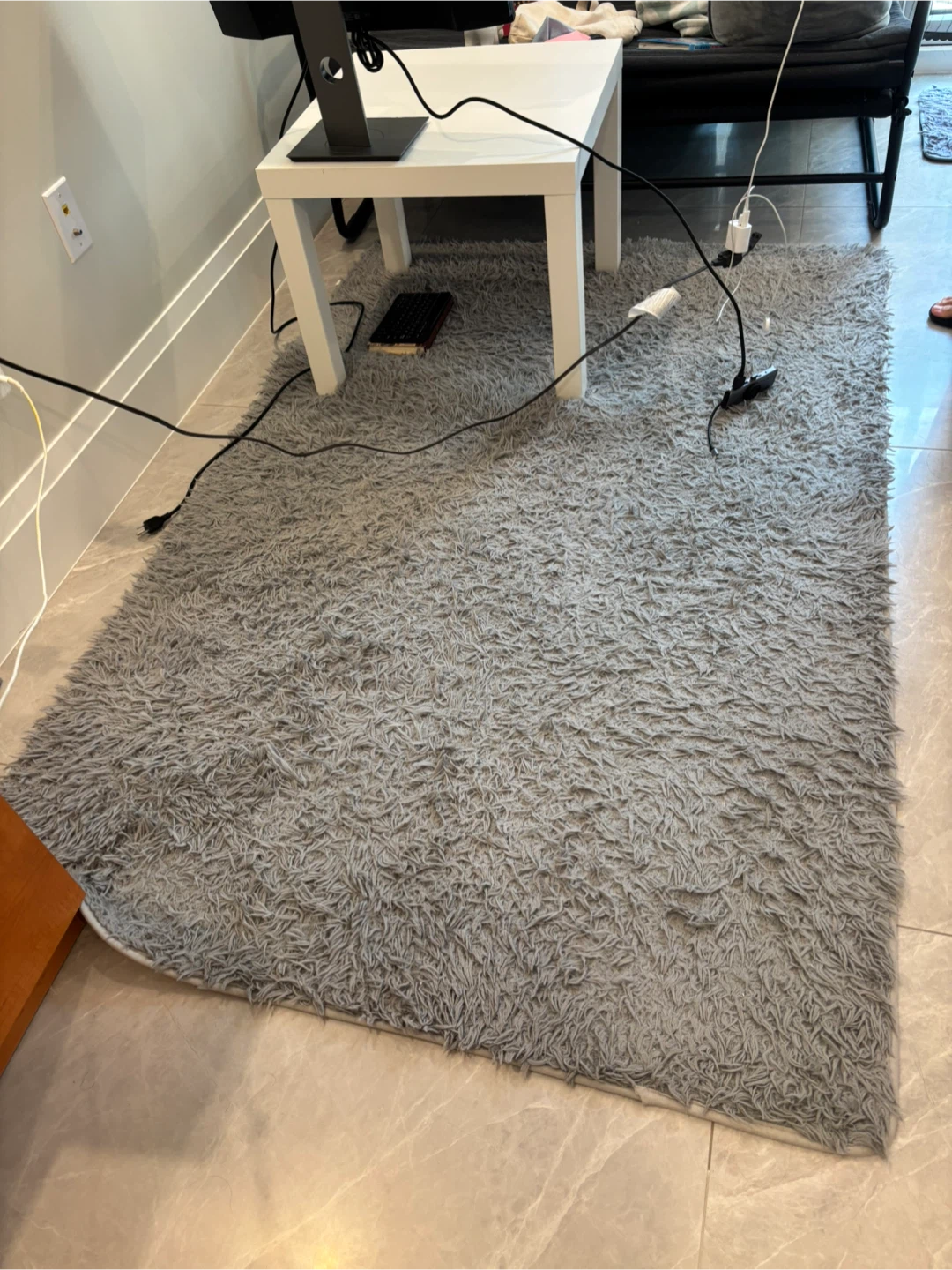 Grey Shaggy Rug