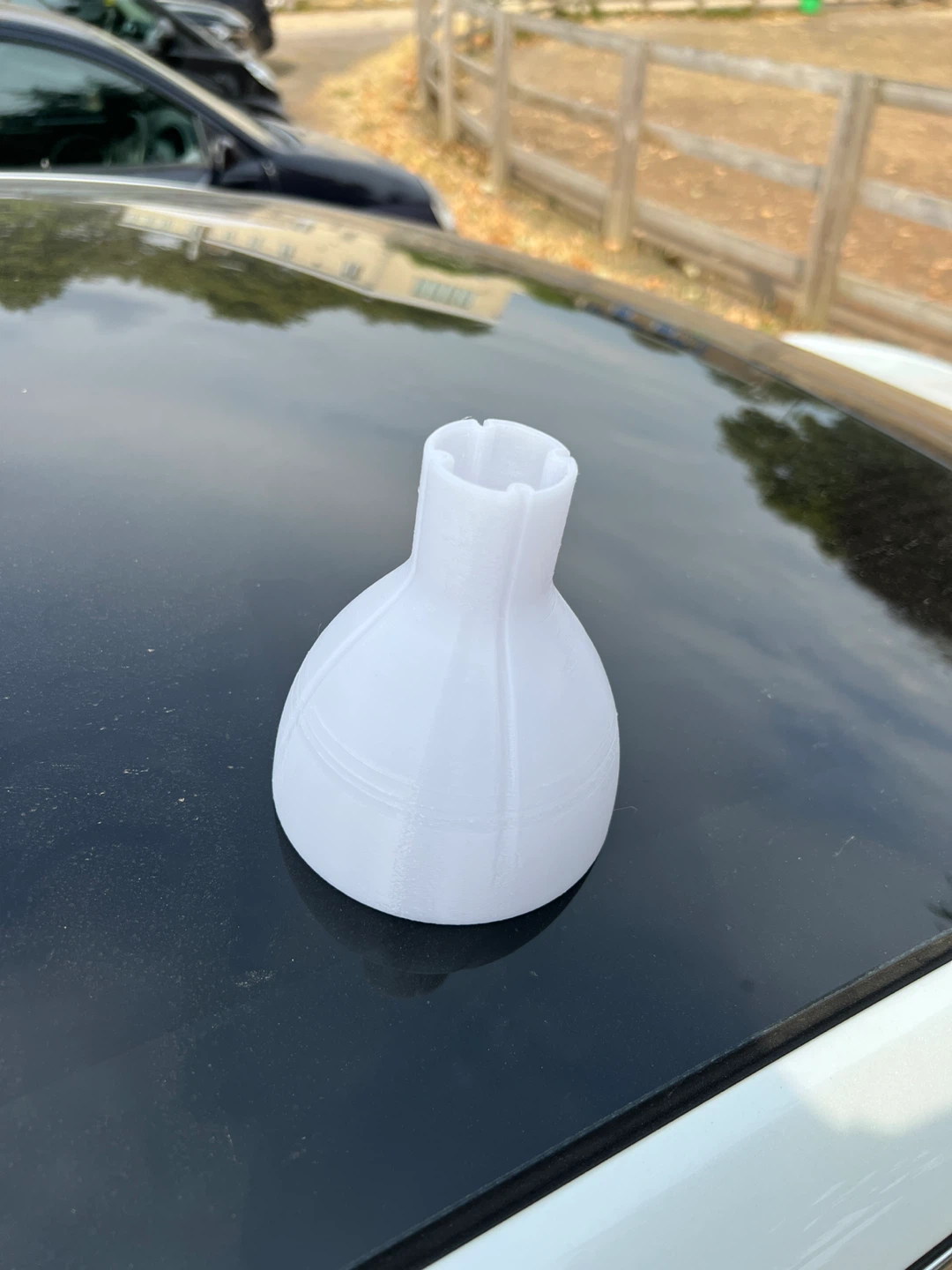 White 3D Printed Funnel - photo 4