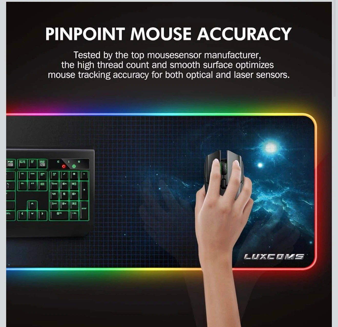 BRAND NEW!! RGB Soft Gaming Mouse Pad Large - photo 2