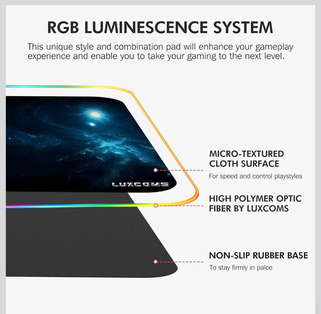 BRAND NEW!! RGB Soft Gaming Mouse Pad Large - photo 5