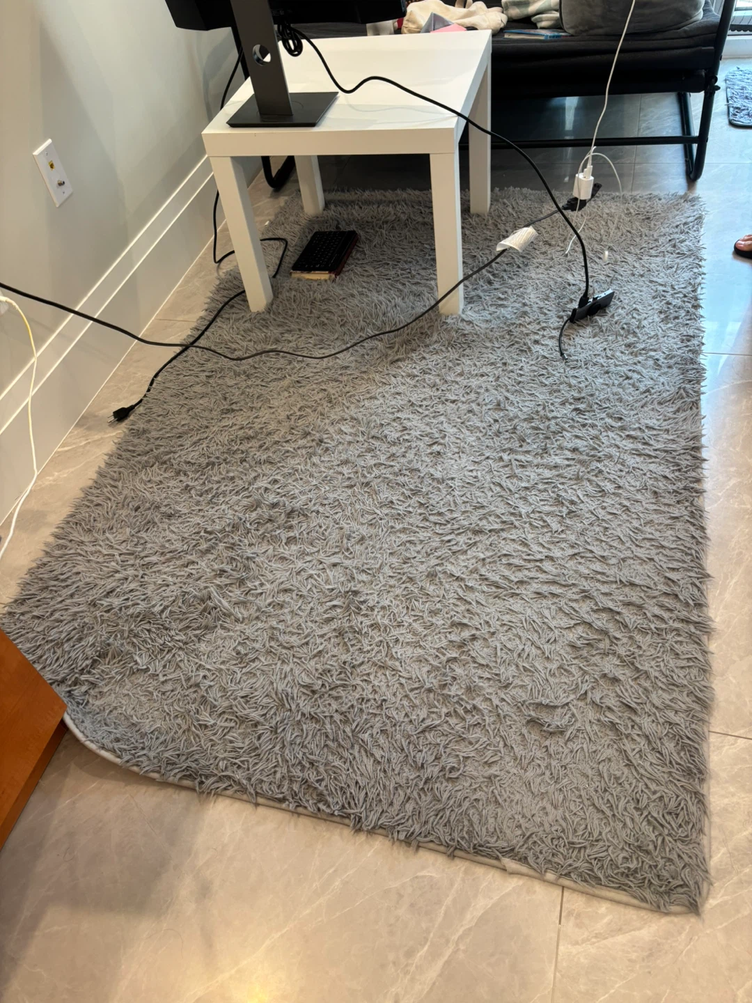 Grey Shaggy Rug