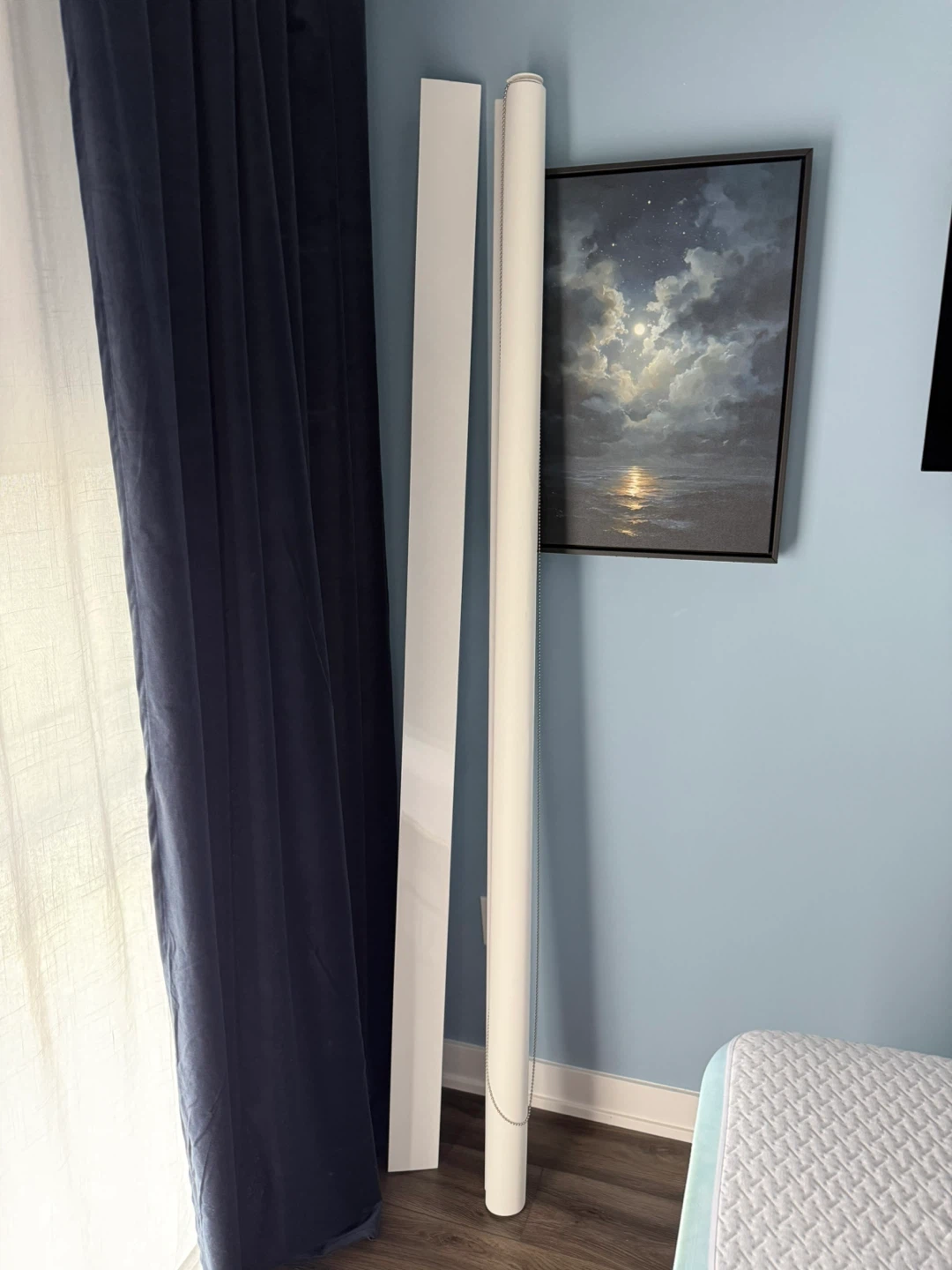 White Blackout Roller Shade with Hardware
