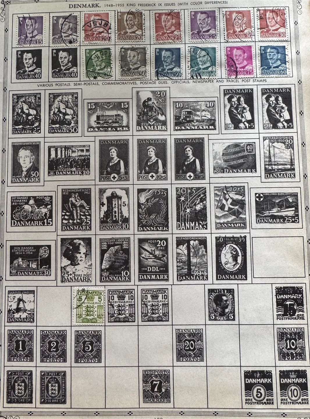 Old Collectable Denmark Postage Stamps - photo 3