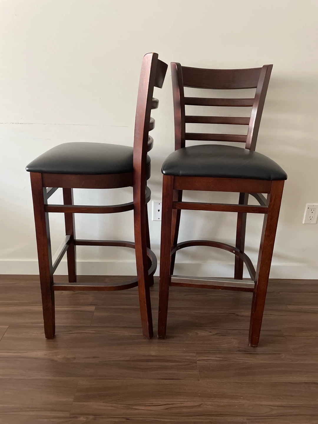 Wooden Bar Stools (Set of 2)