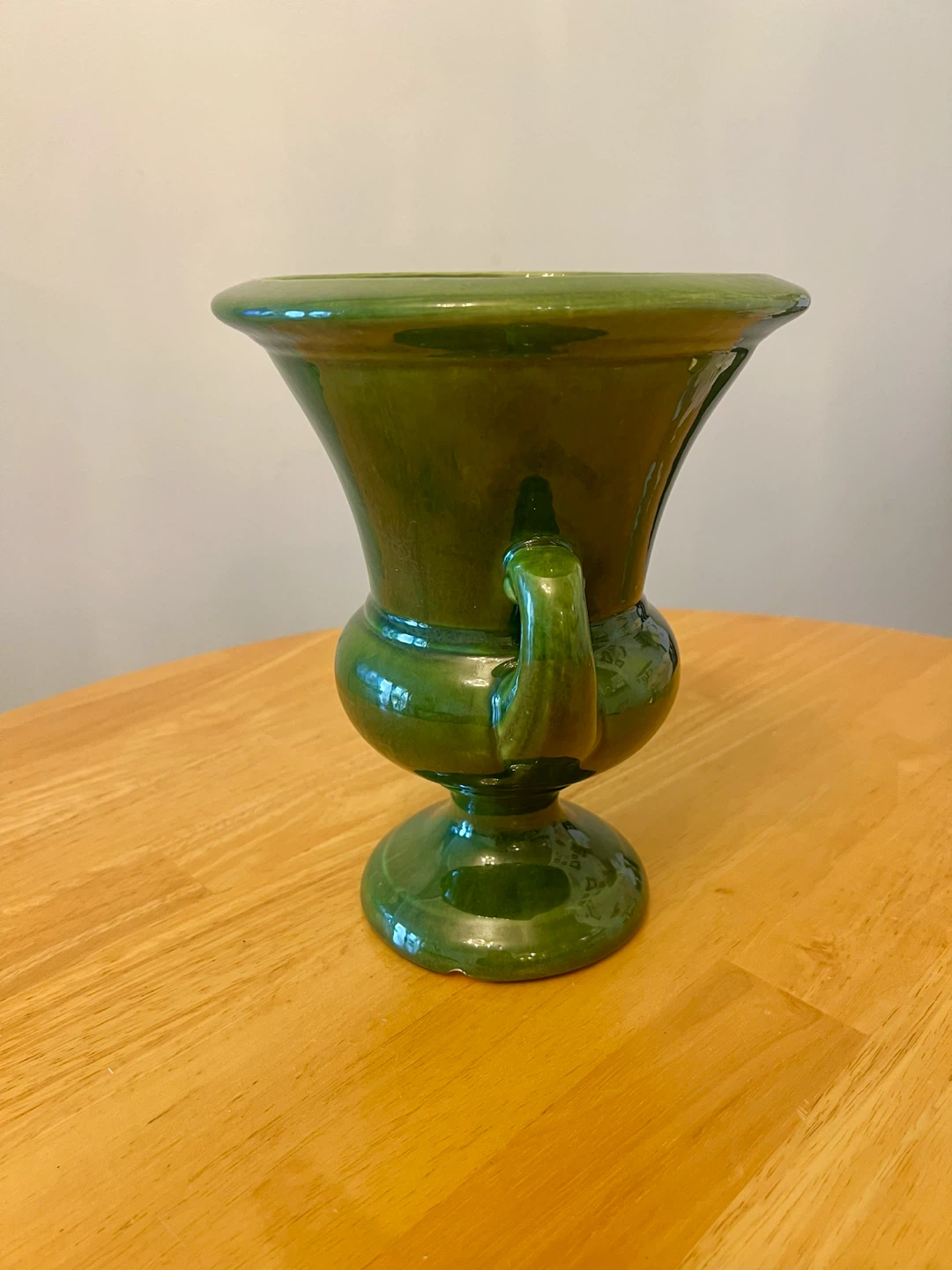 Vintage Green Ceramic Urn Vase - photo 2