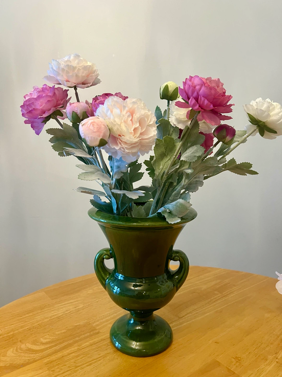 Vintage Green Ceramic Urn Vase - photo 4