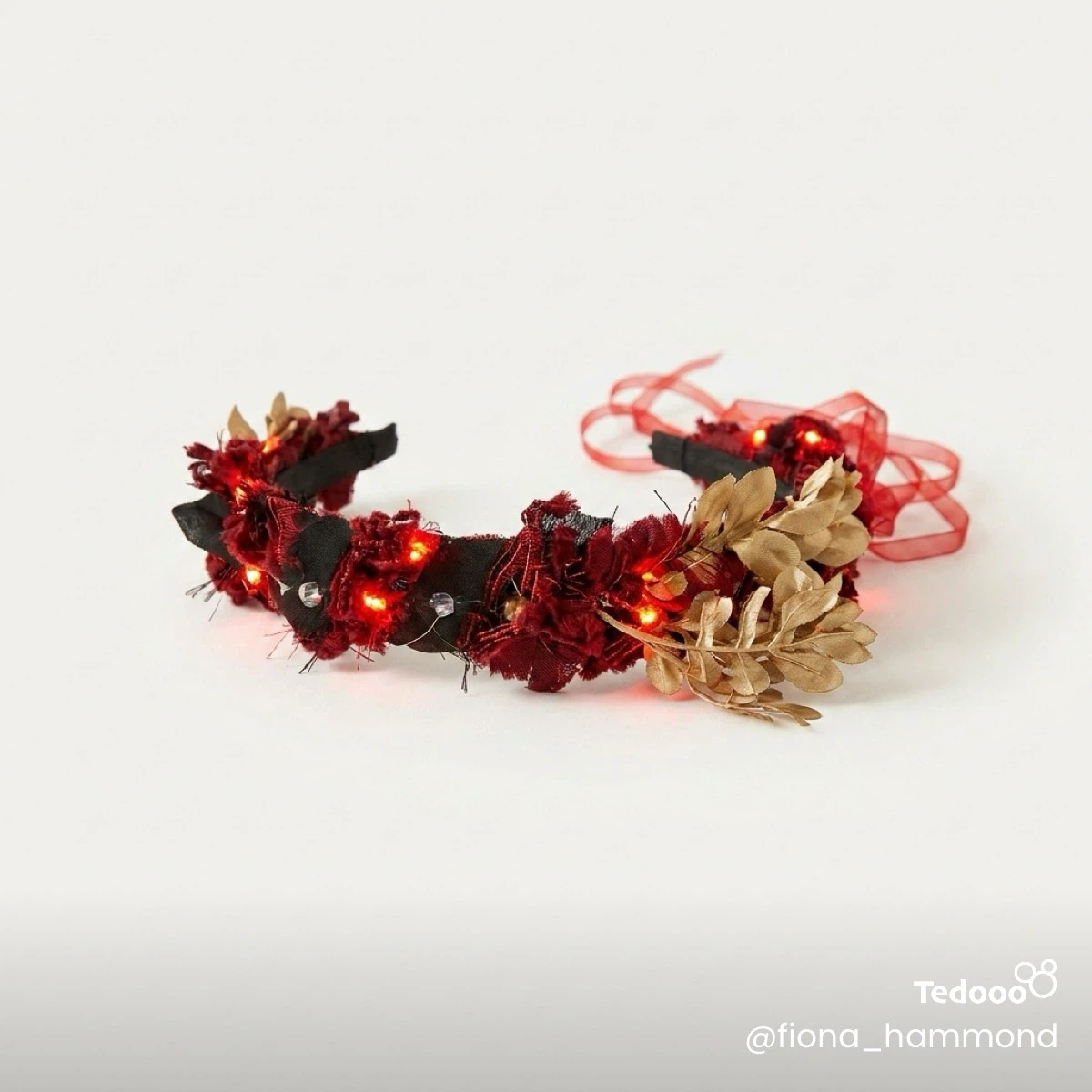 Red and Gold Light-Up Headband