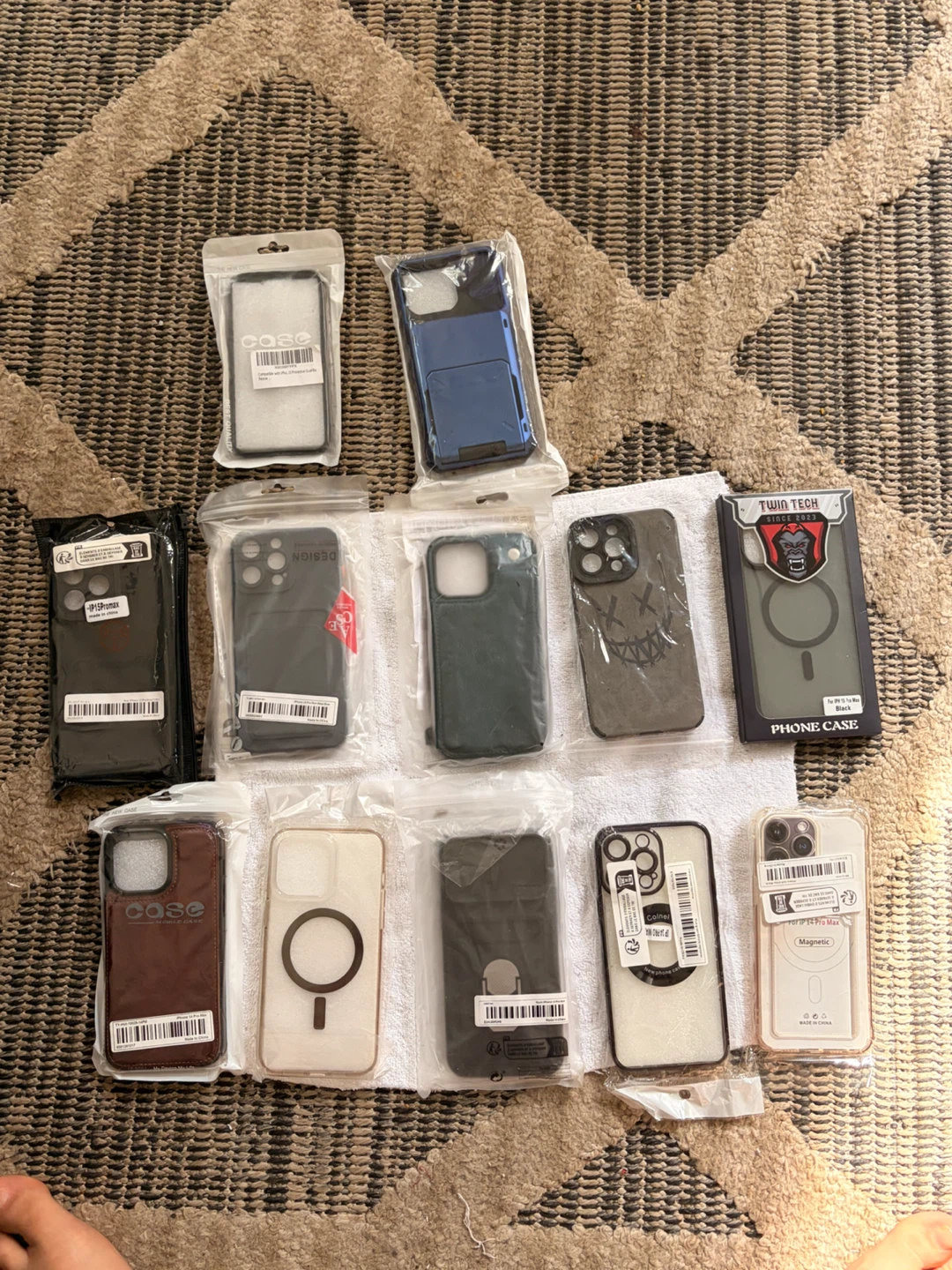 Assorted iPhone Pro Max Cases Plus 15 Camera Lens Covers All New