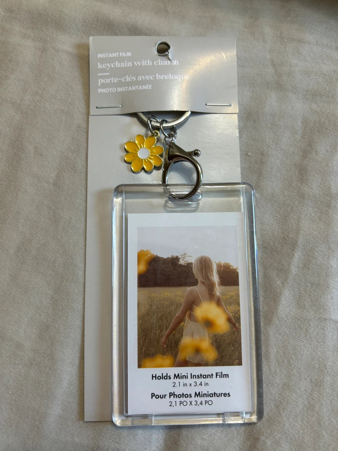 Instant Film Keychain with Daisy Charm
