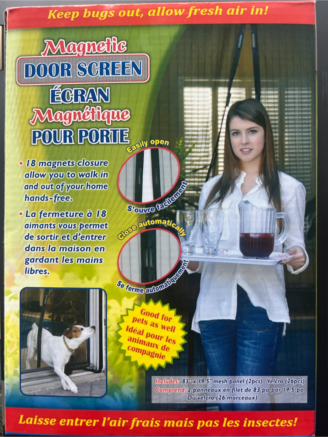 Magnetic Door Screen - 83" x 19.5"