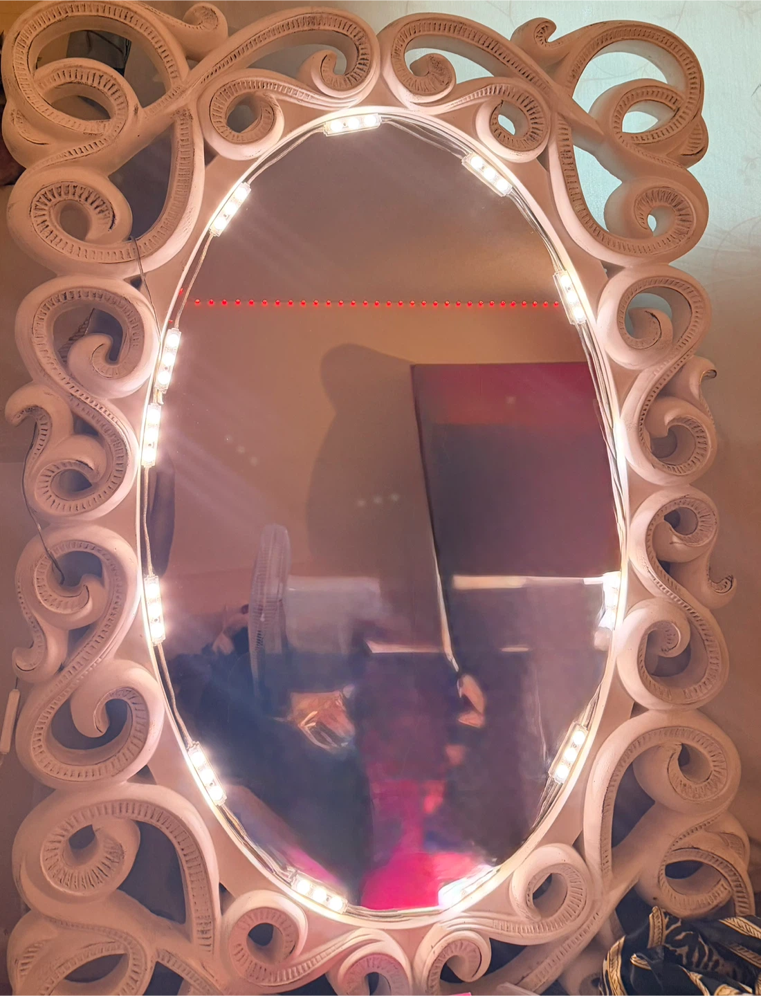 Ornate Oval Mirror with LED Lights - photo 2