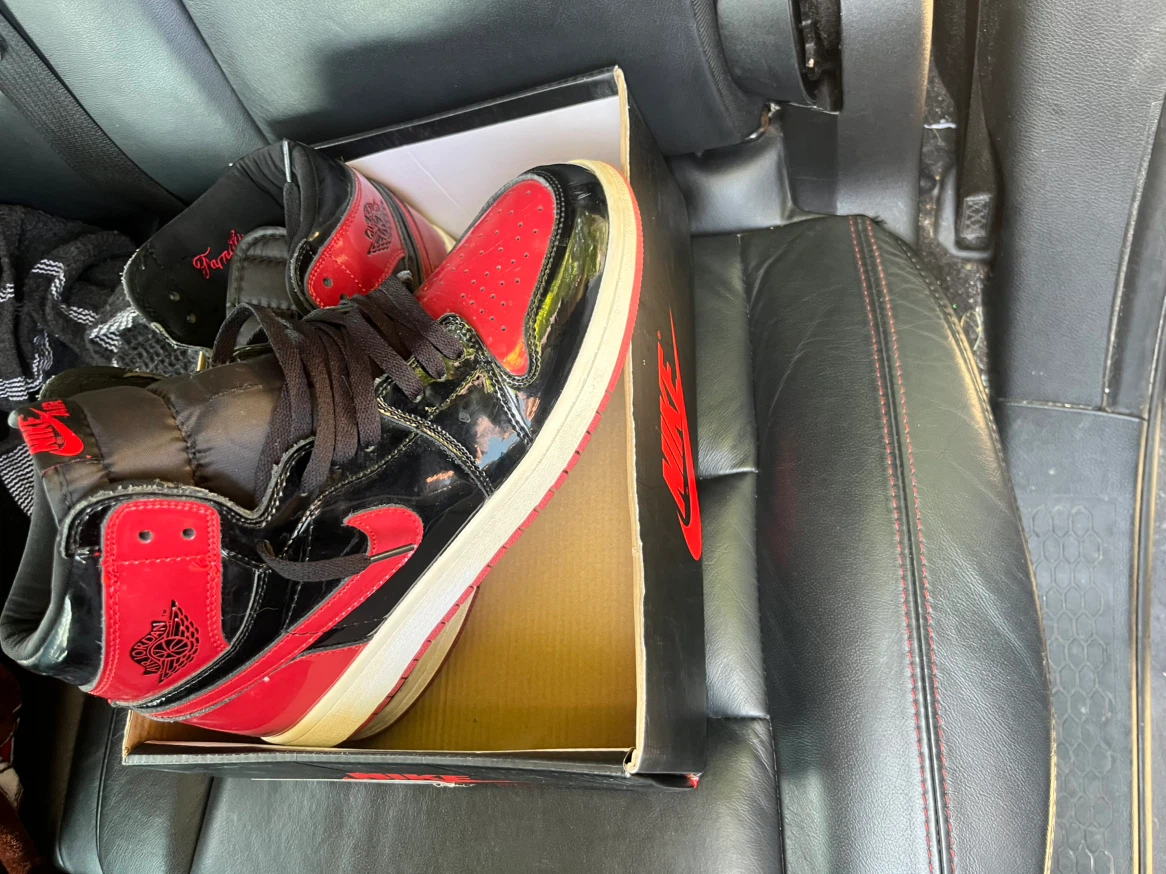 Air Jordan 1 High OG "Black Patent Red" Sneakers