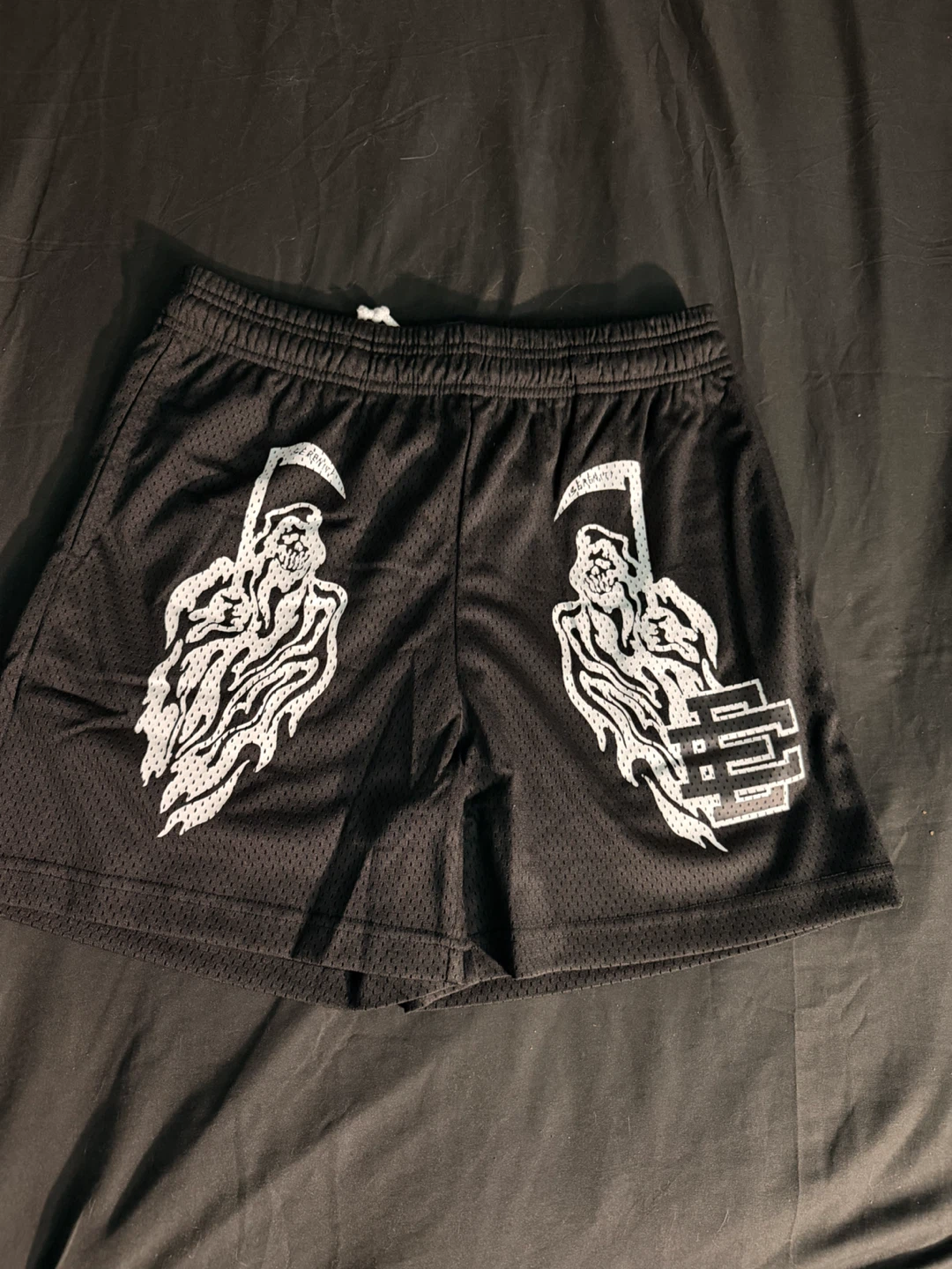 Mesh Basketball Shorts with Graphic Prints
