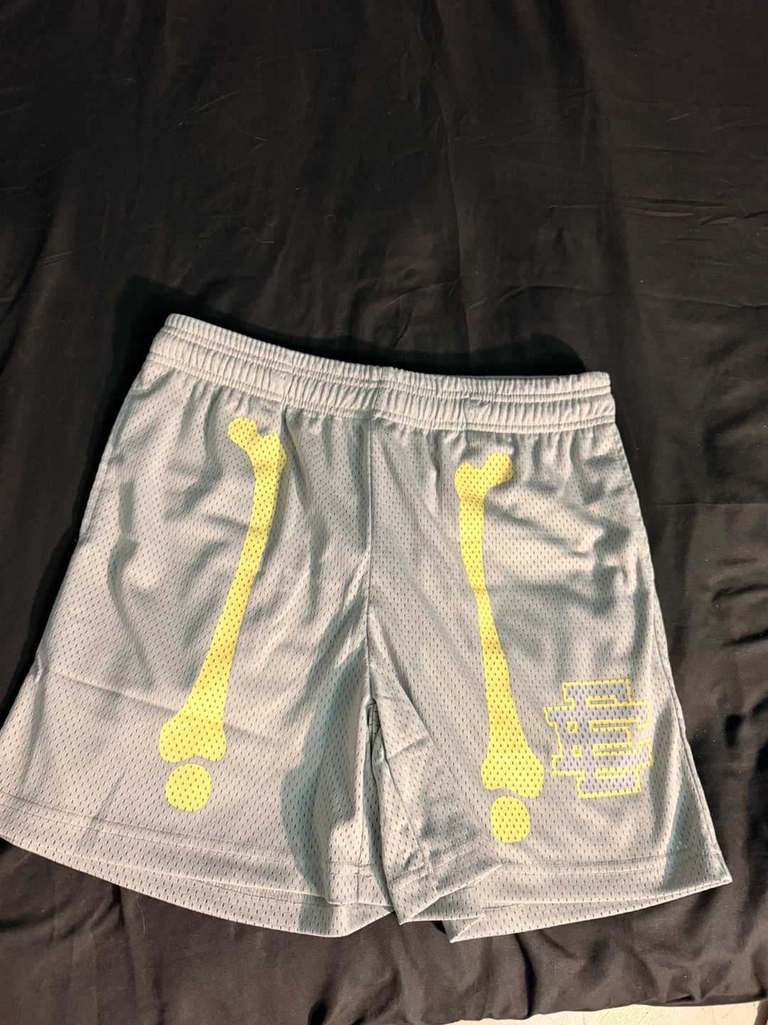 Mesh Basketball Shorts with Graphic Prints - photo 3