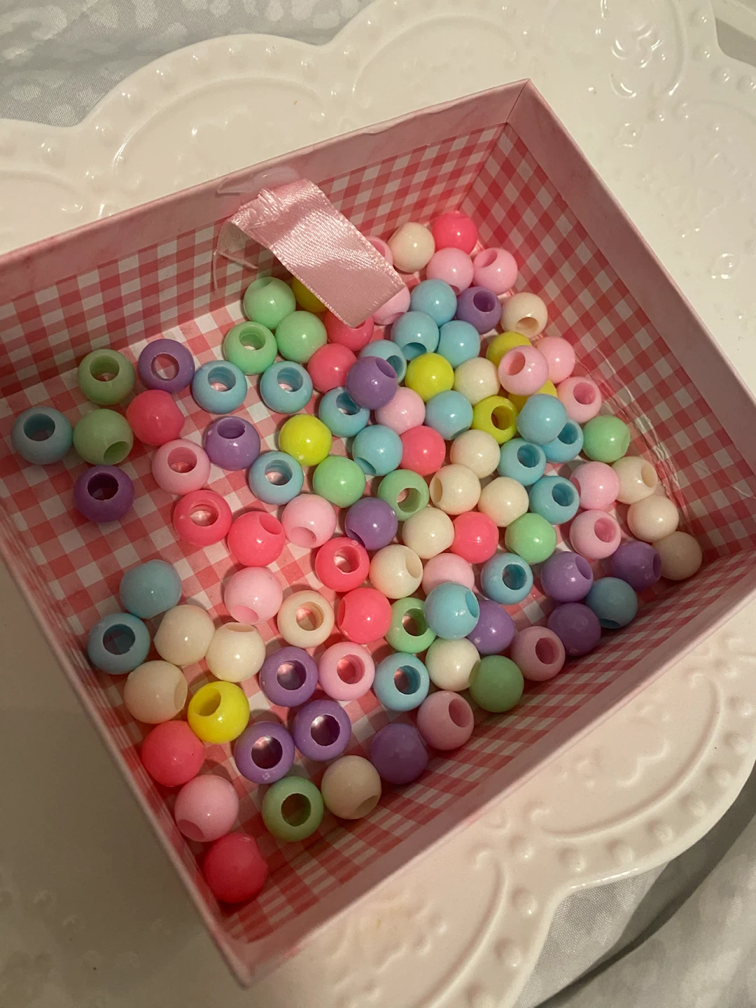 New Craft Beads - Assorted Colours - 101 pcs