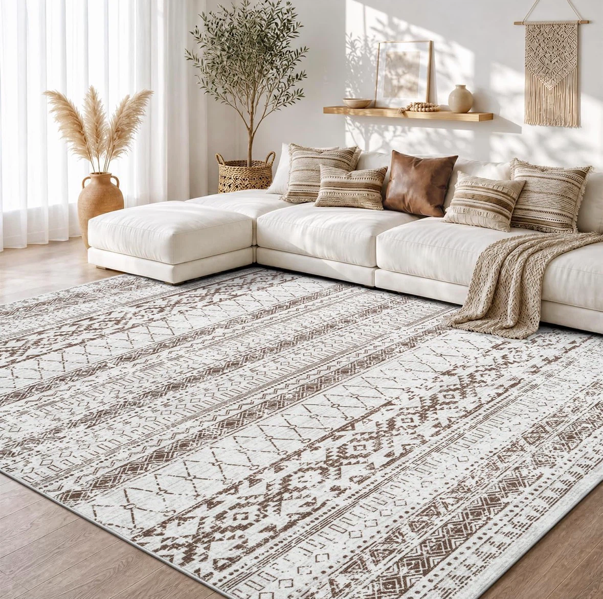 Moroccan style Boho Pattern Area Rug 8x10 ft