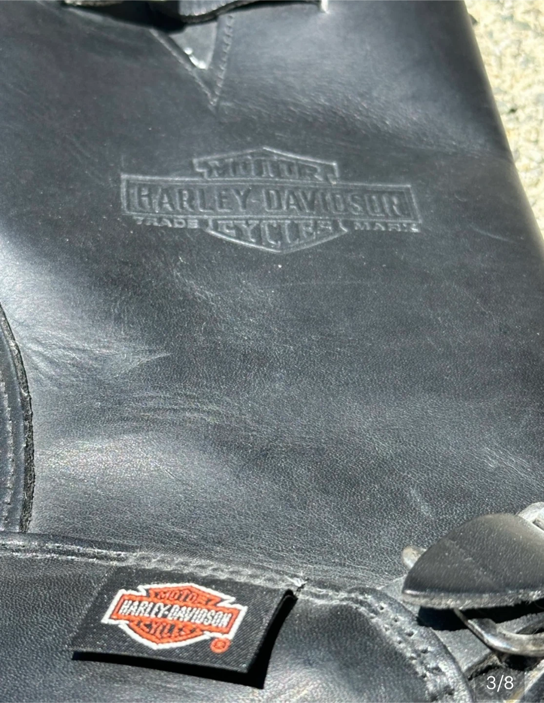 Harley-Davidson Black Leather Motorcycle Boots - photo 3