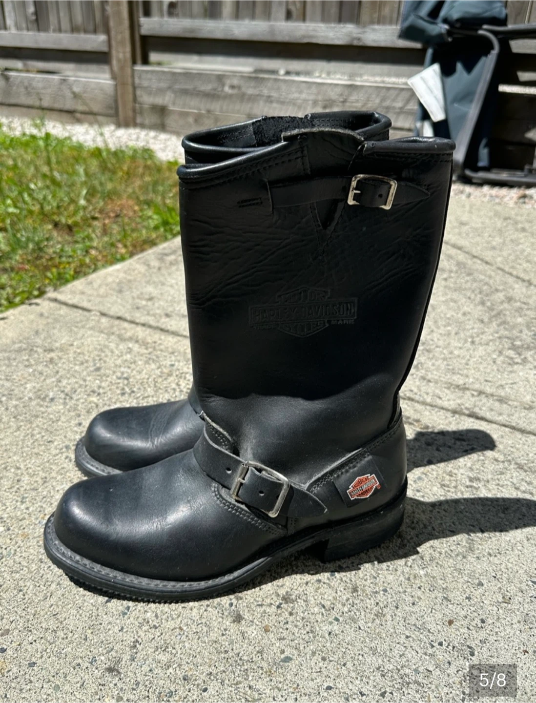 Harley-Davidson Black Leather Motorcycle Boots - photo 5