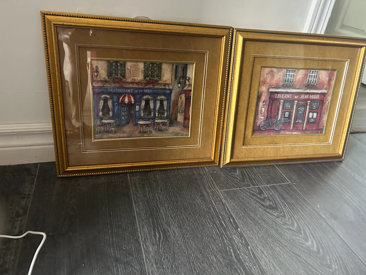Set of 2 Framed Parisian Cafe Prints