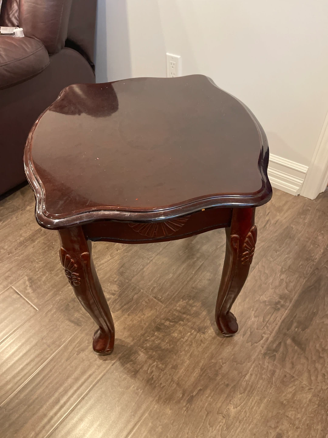 Dark Wood Accent Table - photo 2
