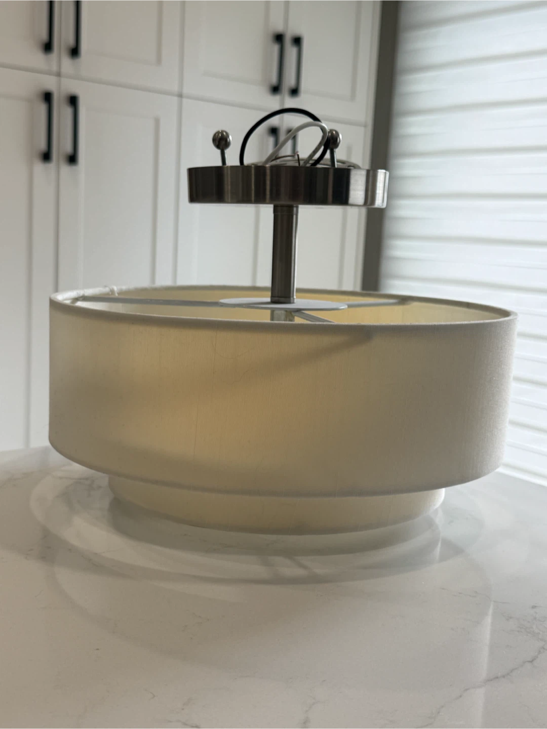 Modern Elegant Linen Ceiling Light
