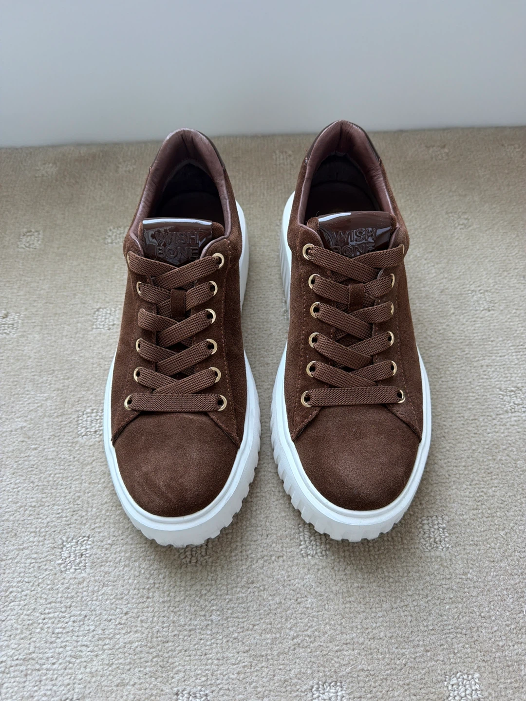 Wishbone Brown Suede Platform Sneakers - photo 2
