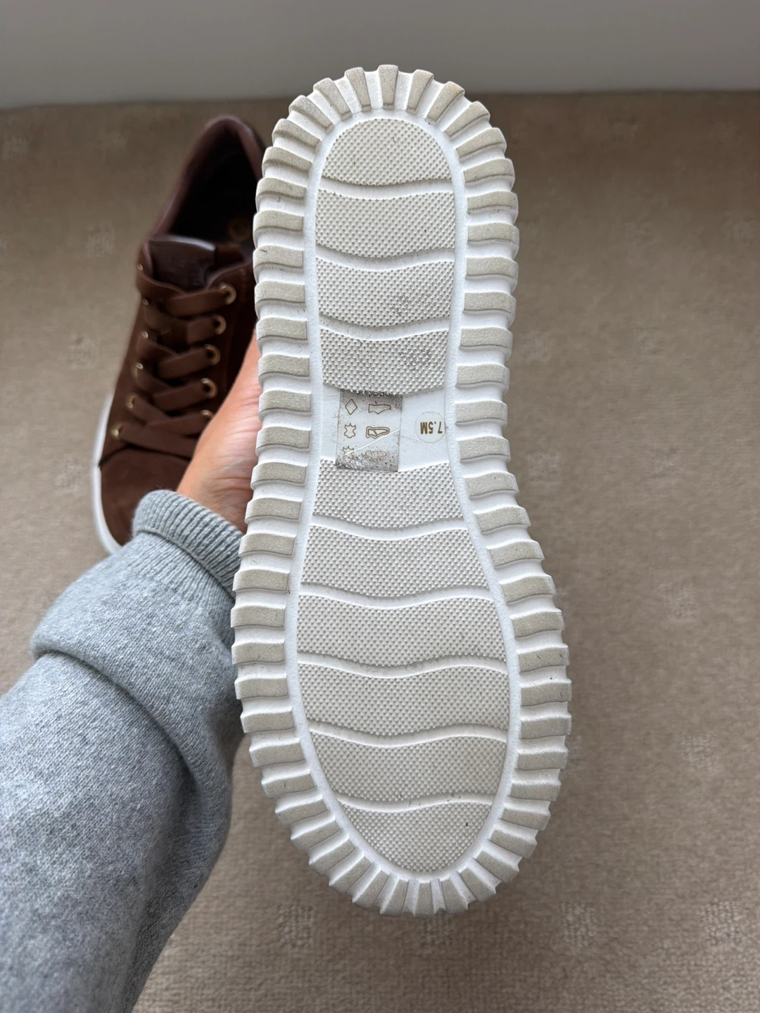 Wishbone Brown Suede Platform Sneakers - photo 3