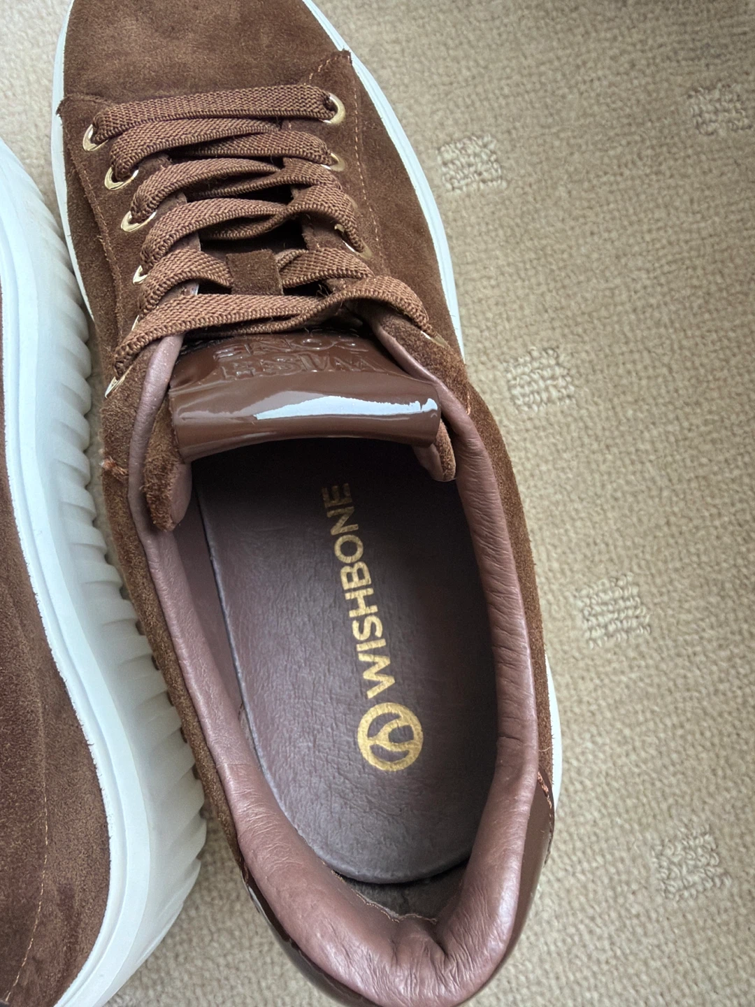 Wishbone Brown Suede Platform Sneakers - photo 4