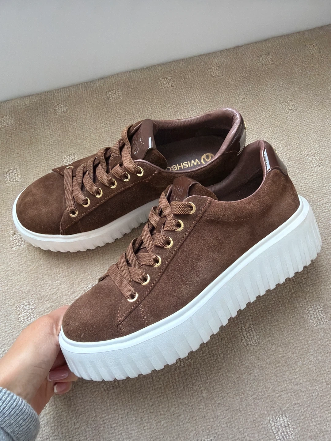 Wishbone Brown Suede Platform Sneakers - photo 5