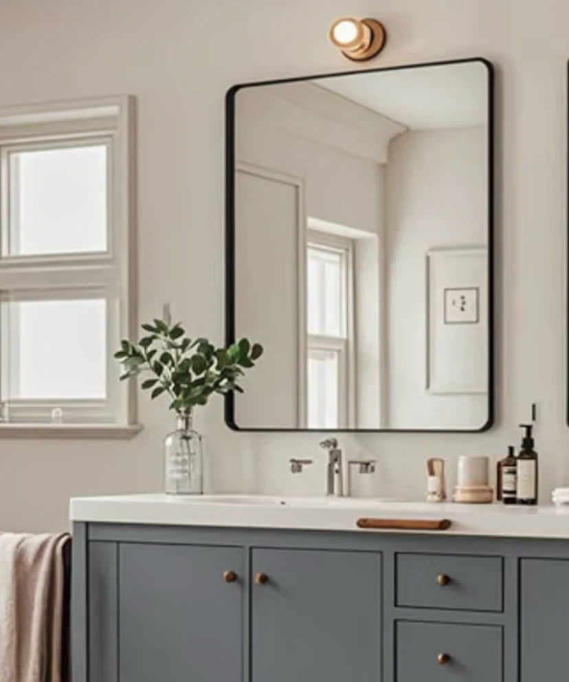 New 30” x 36” Mirror Black Metal Frame - photo 3